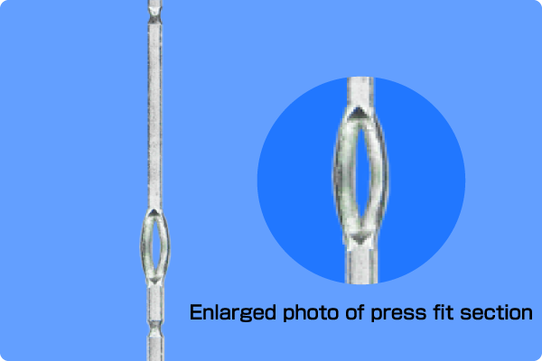 Appearance of press-fit chain pin terminal photo