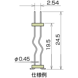 Wave pin type double line photo