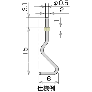 Wave pin type self-supporting single line photo