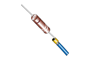 各種抵抗器の圧着イメージ