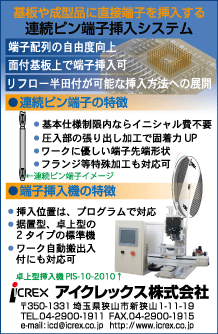 連続ピン端子挿入システムの広告