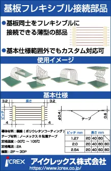 基板フレキシブル接続部品の広告
